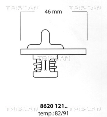 Thermostat, Kühlmittel TRISCAN 862012182