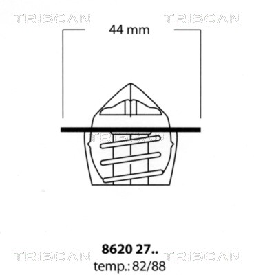 Thermostat, Kühlmittel TRISCAN 86202782