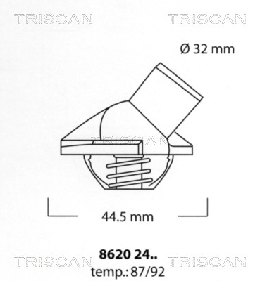 Thermostat, Kühlmittel TRISCAN 86202492