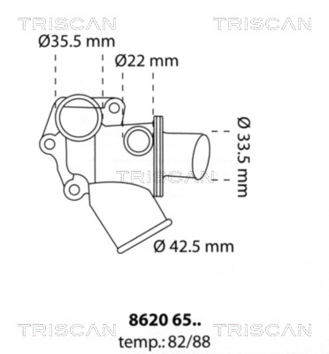 Thermostat, Kühlmittel TRISCAN 86206588