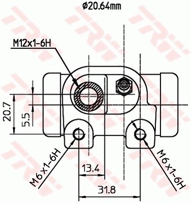 Radbremszylinder TRW BWF287 2