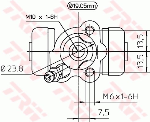Radbremszylinder TRW BWD266 2