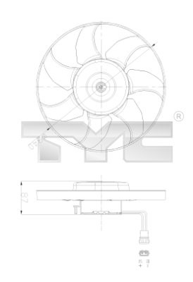 Lüfter, Motorkühlung TYC 837-0025