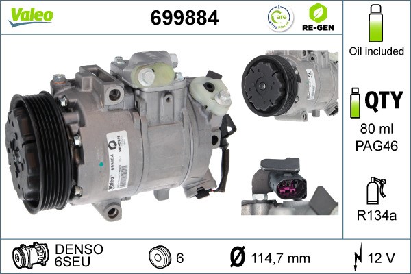 Kompressor, Klimaanlage VALEO 699884