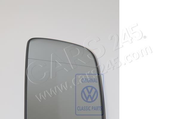 Spiegelglas (asphärisch- weitwinkel) mit Trägerplatte links aussen, links Llkg Volkswagen Classic 6N1857521B 4
