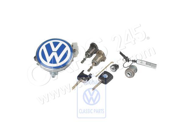 1 Satz Schliesszylinder für Türgriff, Klappe hinten, Zündanlassschalter, Hand- schuhfachdeckel und Rücken- lehne Volkswagen Classic 1C9800375A