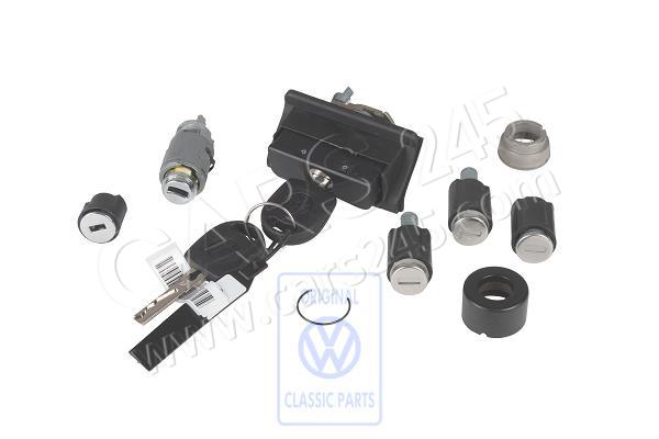 1 Satz Schliesszylinder für Türgriff,Klappe hinten und Zünd-Anlassschalter Volkswagen Classic 6K0898375J