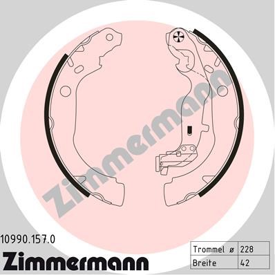 Bremsbackensatz ZIMMERMANN 109901570