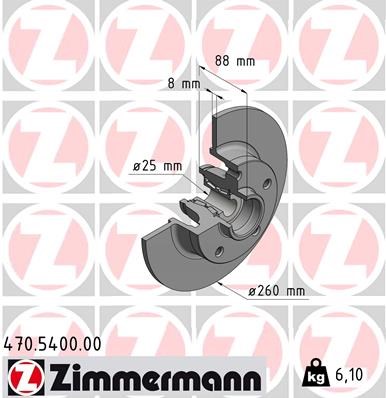 Bremsscheibe ZIMMERMANN 470540000