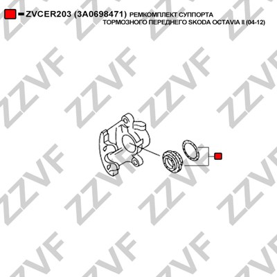 Reparatursatz, Bremssattel ZZVF ZVCER203 2