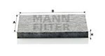 Filter, Innenraumluft MANN-FILTER CUK2035