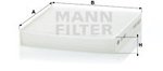 Filter, Innenraumluft MANN-FILTER CU1827