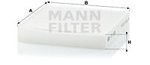 Filter, Innenraumluft MANN-FILTER CU1835