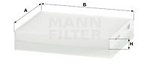 Filter, Innenraumluft MANN-FILTER CU17001