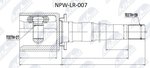 Gelenksatz, Antriebswelle NTY NPW-LR-007