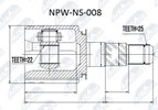 Gelenksatz, Antriebswelle NTY NPW-NS-008